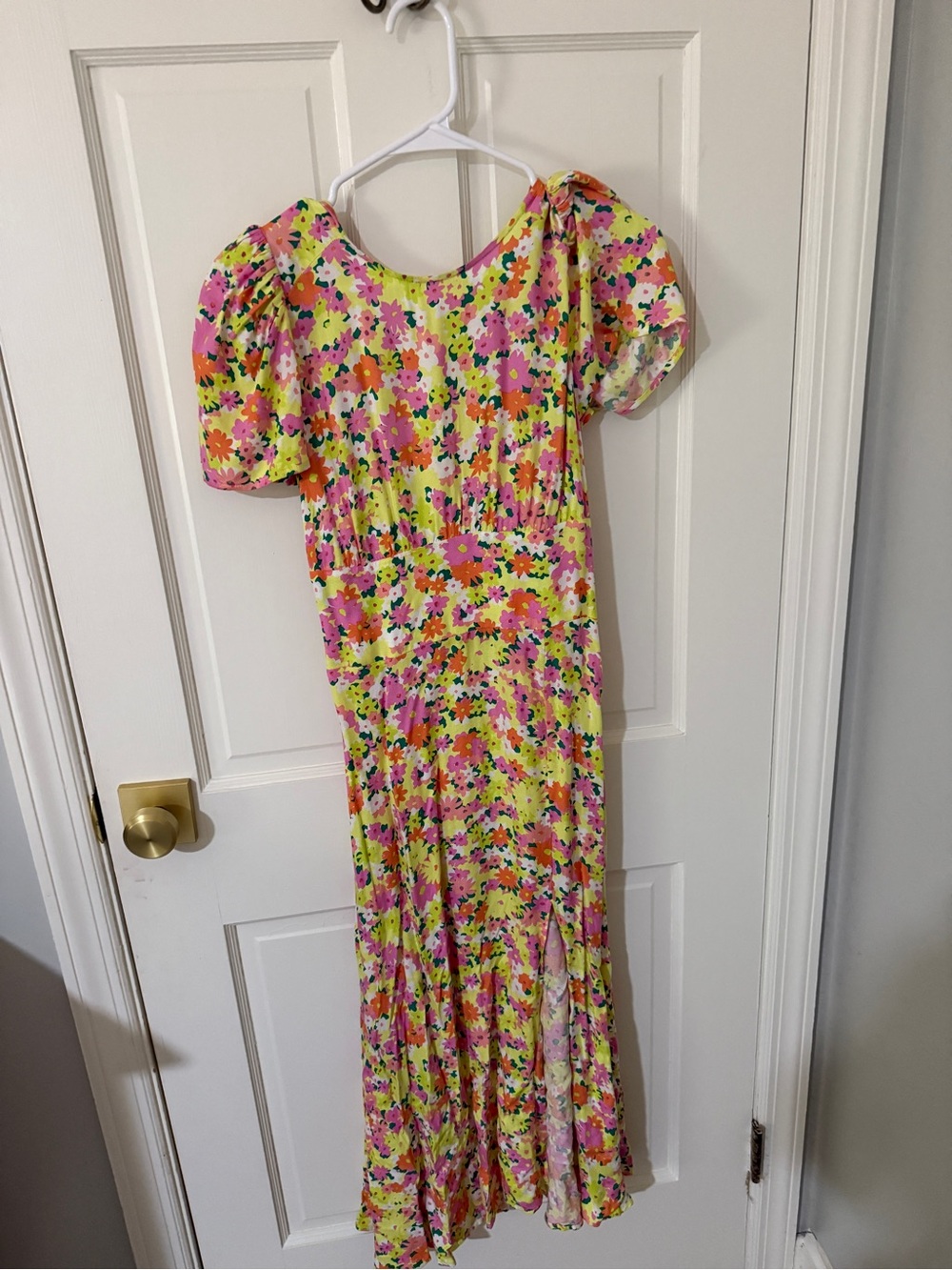 AFRM floral puff sleeve dress